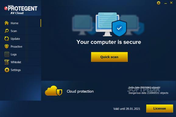 Protegent AV Cloud (Protegent Antivirus) screenshot