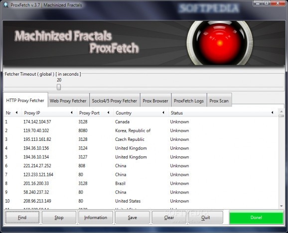 ProxFetch screenshot