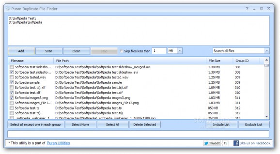 Puran Duplicate File Finder screenshot
