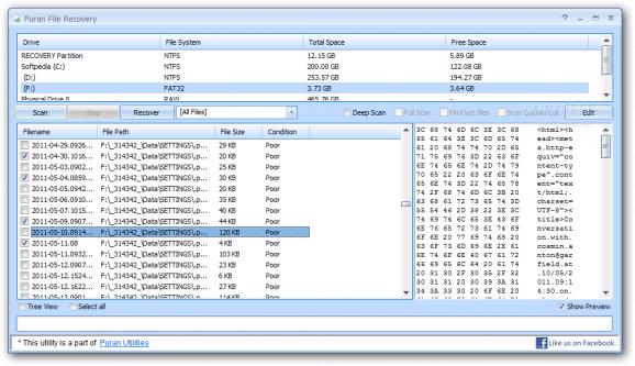 Puran File Recovery screenshot