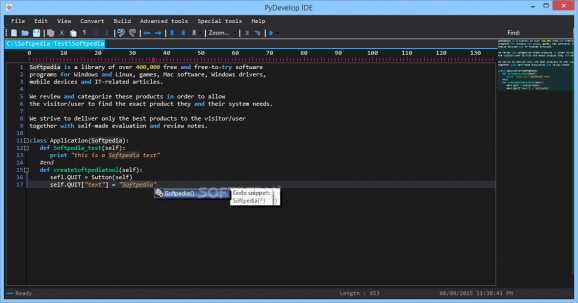 PyDevelop IDE screenshot