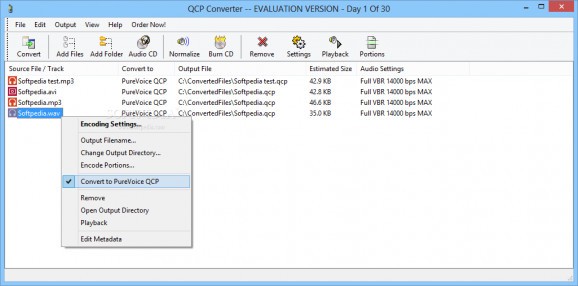 QCP Converter screenshot