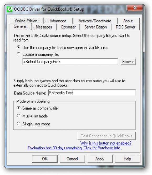 QODBC Driver for QuickBooks screenshot
