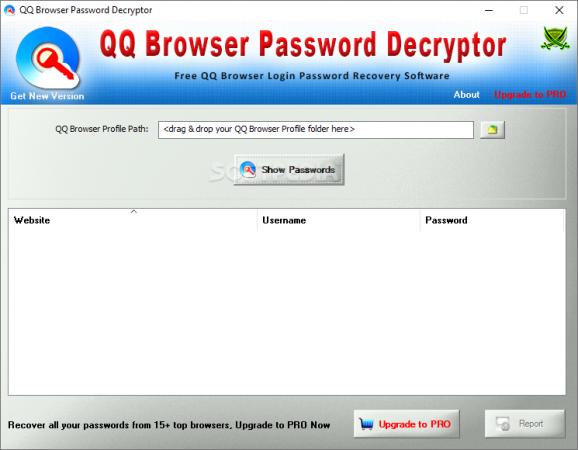 QQ Browser Password Decryptor screenshot