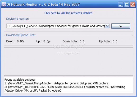 Qt Network Monitor screenshot
