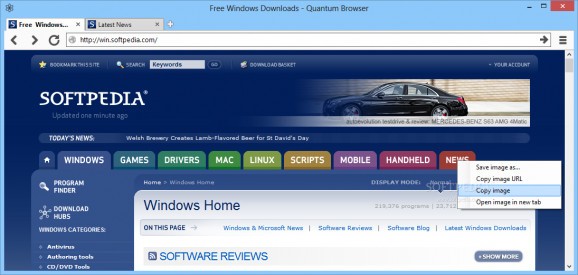 Quantum Browser screenshot
