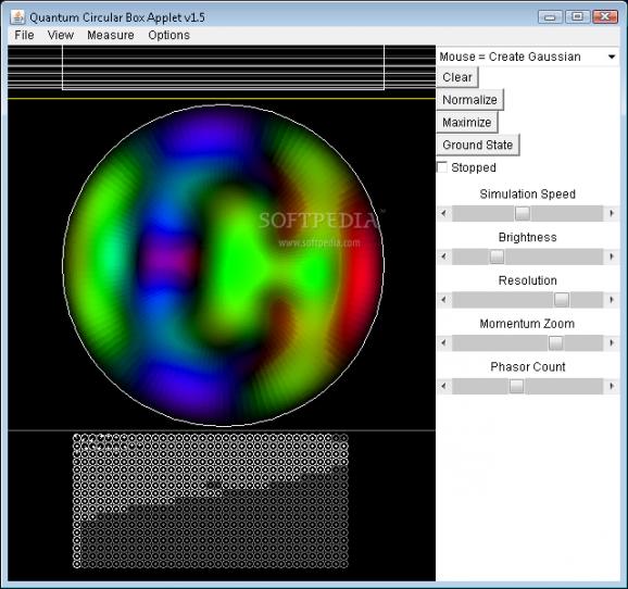 Quantum Circular Box Applet screenshot
