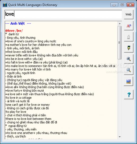 Quick Multi-Languages Dictionary screenshot