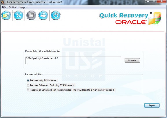 Quick Recovery for Oracle Database screenshot