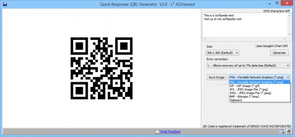 Quick Response (QR) Generator screenshot