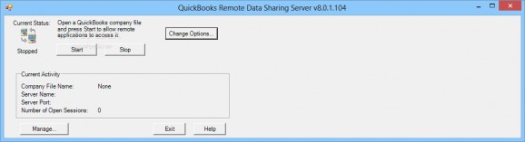 QuickBooks Remote Data Sharing screenshot