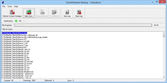 QuickShadow Backup screenshot