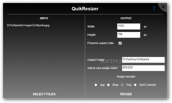QuikResizer screenshot