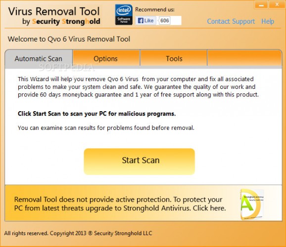 Qvo 6 Virus Removal Tool screenshot