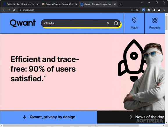 Qwant VIPrivacy screenshot