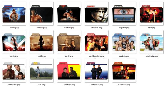 R movie folder icon pack screenshot