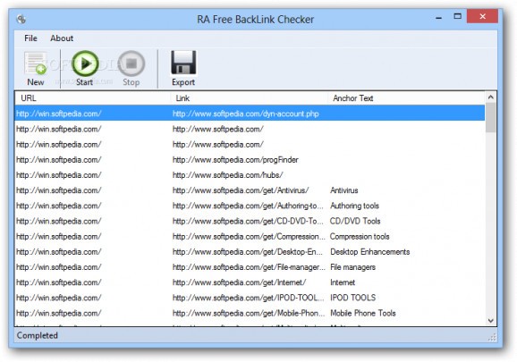 RA Free BackLink Checker screenshot