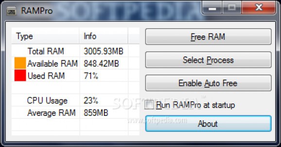 RAMPro screenshot