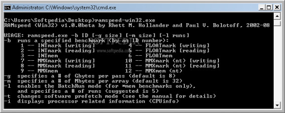 RAMspeed screenshot
