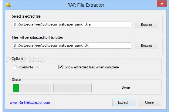 RAR File Extractor screenshot