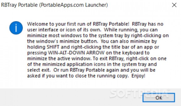 RBTray Portable screenshot