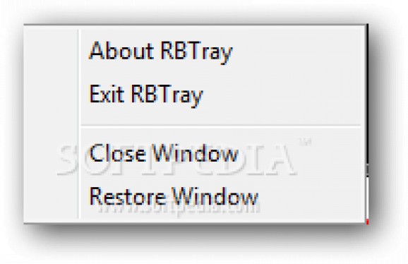 RBTray screenshot