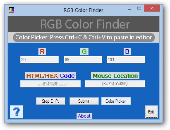 RGB Color Finder screenshot