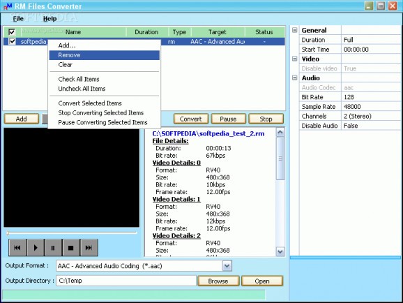 RM Files Converter screenshot