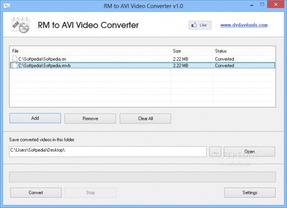 RM to AVI Video Converter screenshot