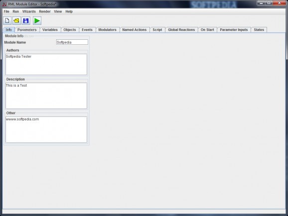 RML Module Editor screenshot