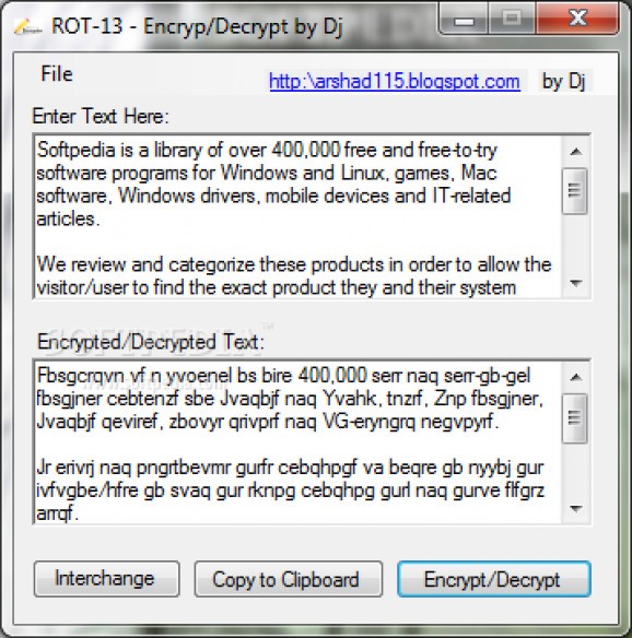 ROT-13 Encryption/Decryption screenshot