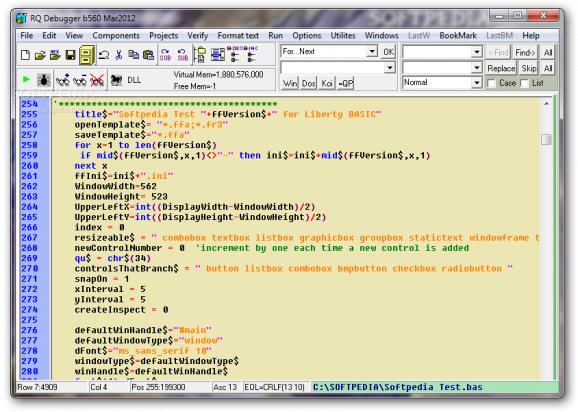 RQ Debugger IDE screenshot