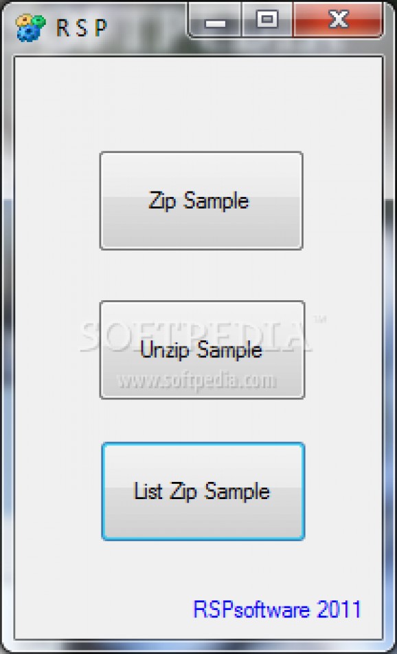 RSP Zip Compress DLL screenshot