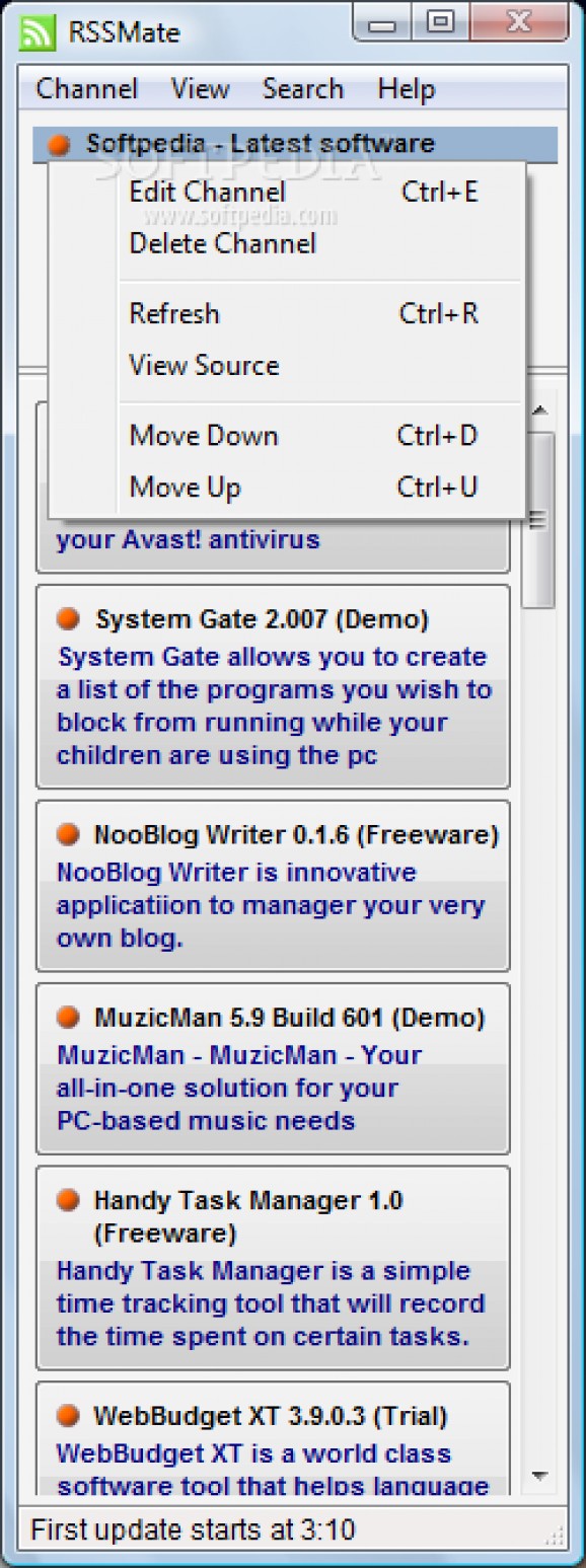 RSSMate screenshot