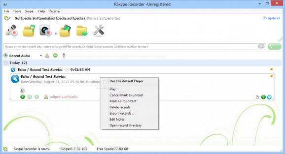 RSkype Recorder screenshot