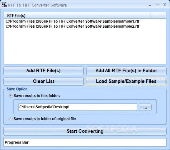 RTF To TIFF Converter Software screenshot