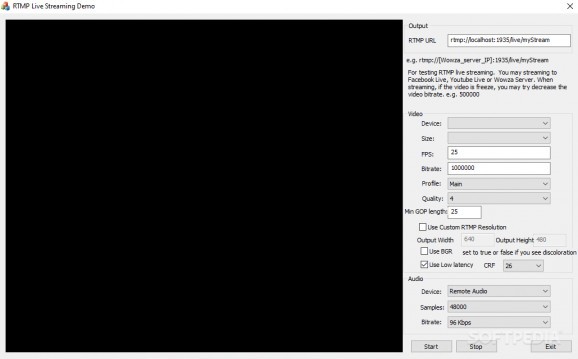 RTMP Streaming Directshow Filter screenshot