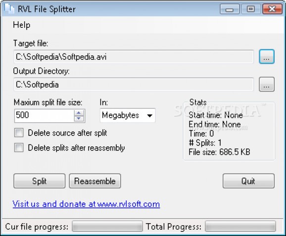 RVL File Splitter screenshot