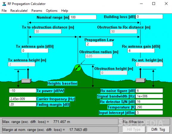 Radio Propagation Calculator screenshot
