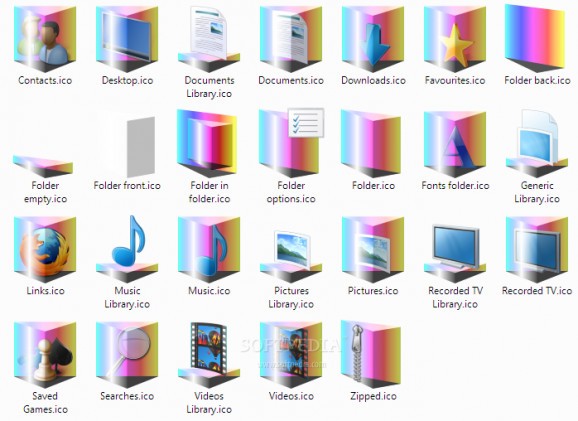 Rainbow Prism Folder Icons screenshot