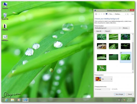 Raindrops and Dew Theme screenshot