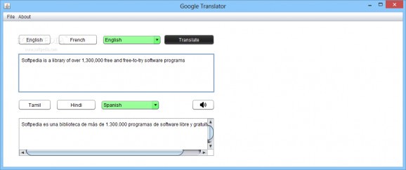 Google Translator screenshot