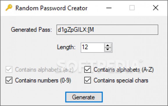 Random Password Creator screenshot