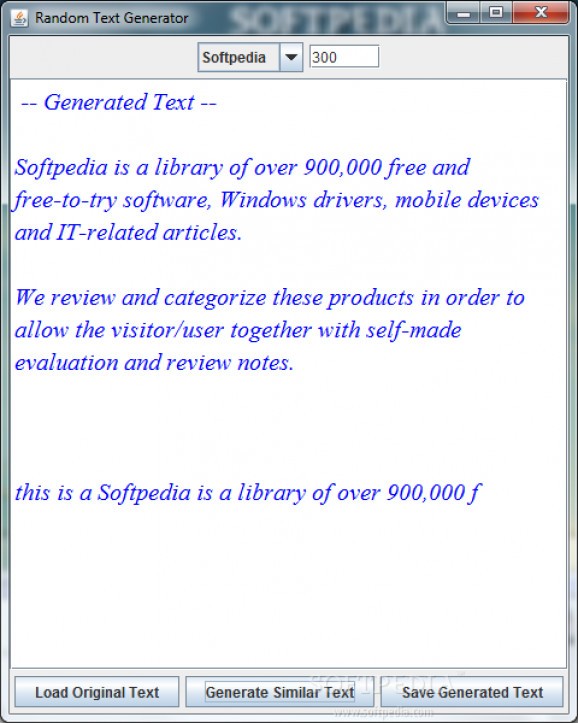 Random Text Generator screenshot