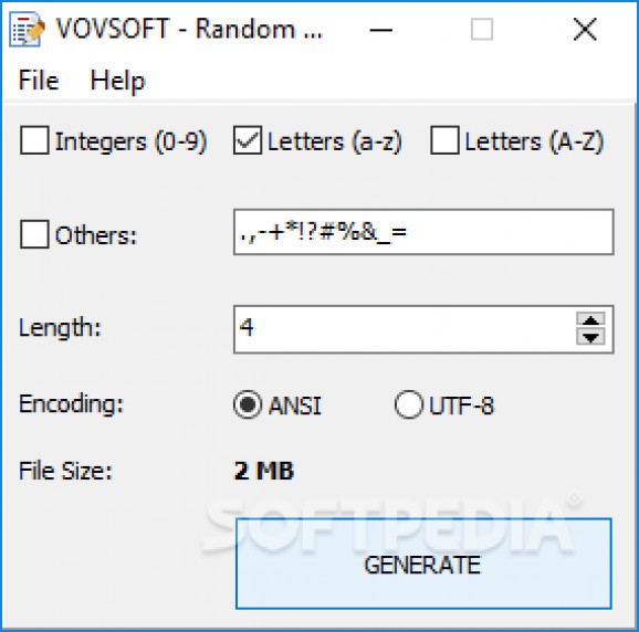 Random Wordlist Generator screenshot