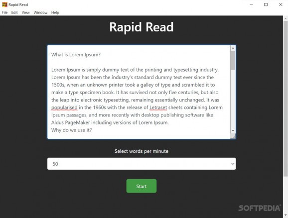 RapidRead screenshot