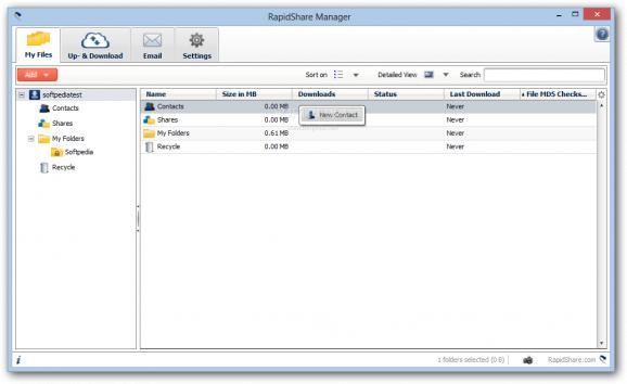 RapidShare Manager screenshot