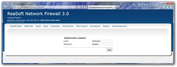ReaSoft Network Firewall screenshot