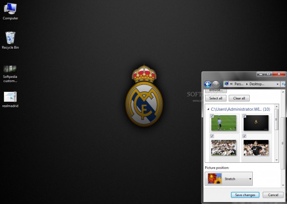 Real Madrid Windows 7 Theme screenshot