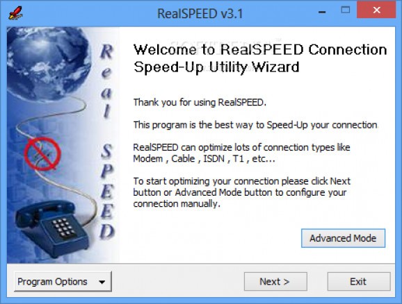 RealSPEED Connection Speed-Up Utility screenshot